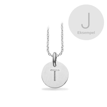 #TagMe rund J sølv m/kæde