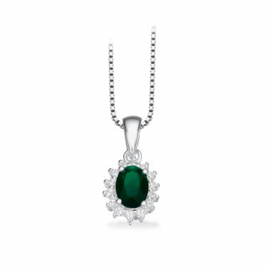 Vedhæng roset grøn zir./zir. s fra Scrouples Jewellery