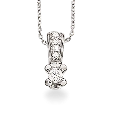 Vedhæng m. syn.zirkoner m. kæde - Sølv fra Scrouples Jewellery