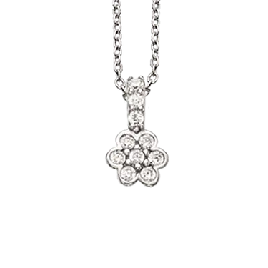 SoHo vedhæng m. blomst - Sølv fra Scrouples Jewellery