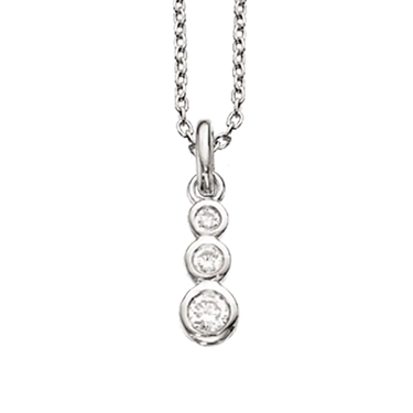SoHo vedhæng syn.zir. sølv rh. m/kæde fra Scrouples Jewellery