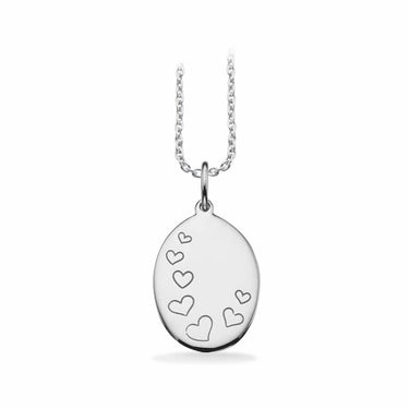 Amulet hjerter sølv med kæde fra Scrouples Jewellery