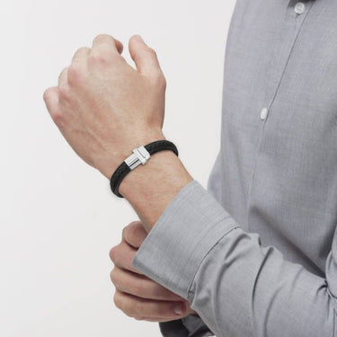 Magnetic Braided Leather Armbånd