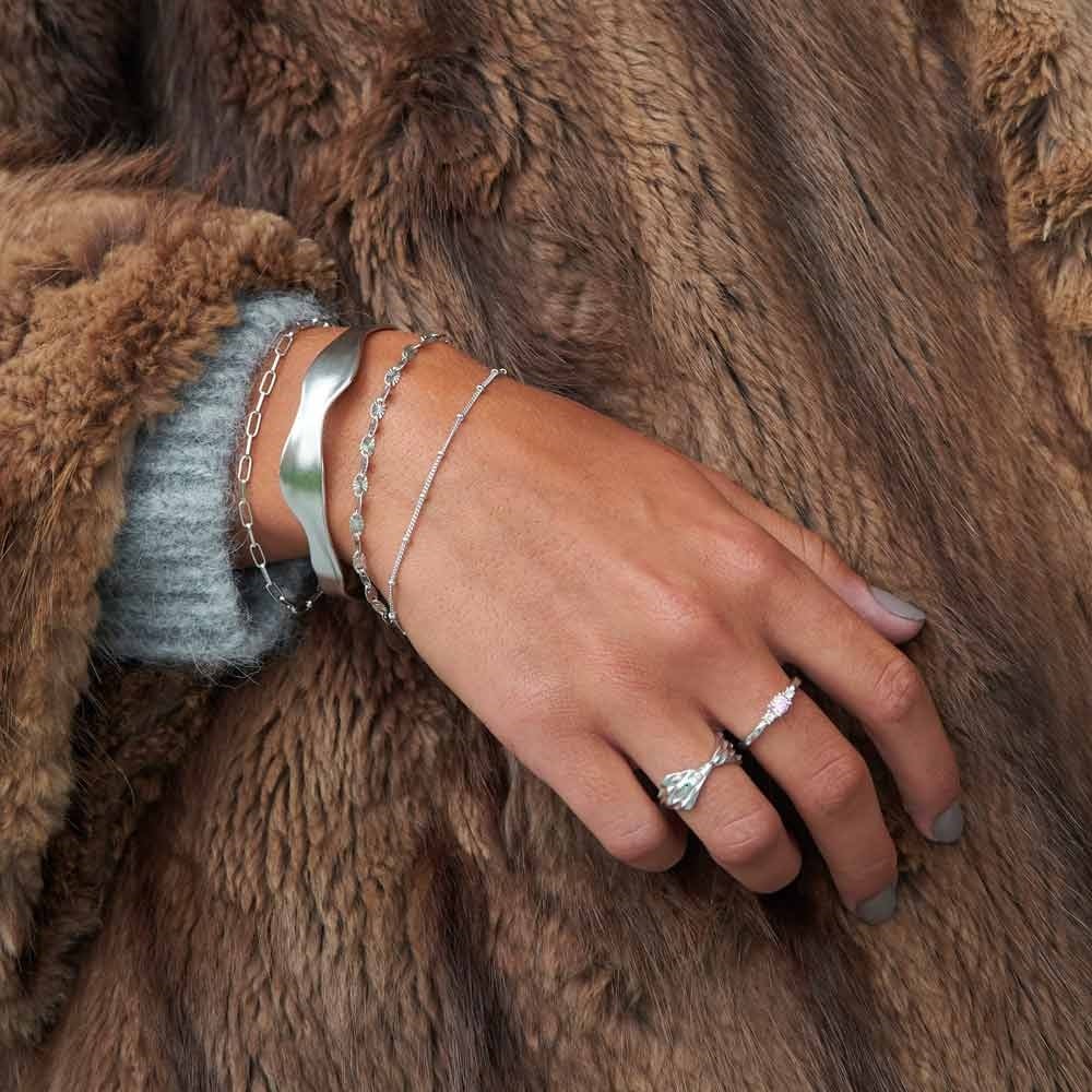 Twisted Thin armbånd - Sølv fra Lush Lush Jewelry