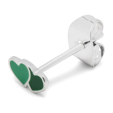 2Hearts Ørering - Forsølvet Messing fra LULU Copenhagen