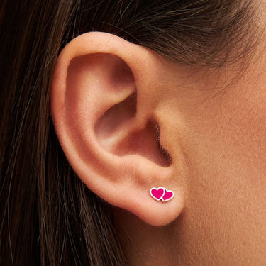 2Hearts Ørering - Forsølvet Messing