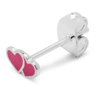 2Hearts Ørering - Forsølvet Messing