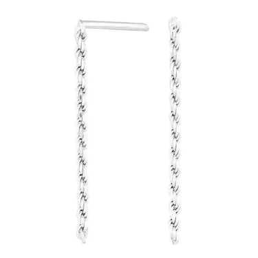 Rhd. sølv øreringe BORG52 25mm fra Nordahl Jewellery