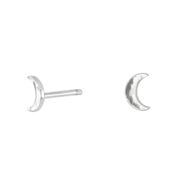 Charm øreringe m. måne - Sølv fra Nordahl Jewellery