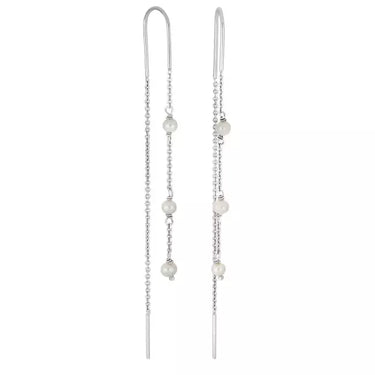 Ørehængere PEARL52 - Rhod. Sølv fra Nordahl Jewellery
