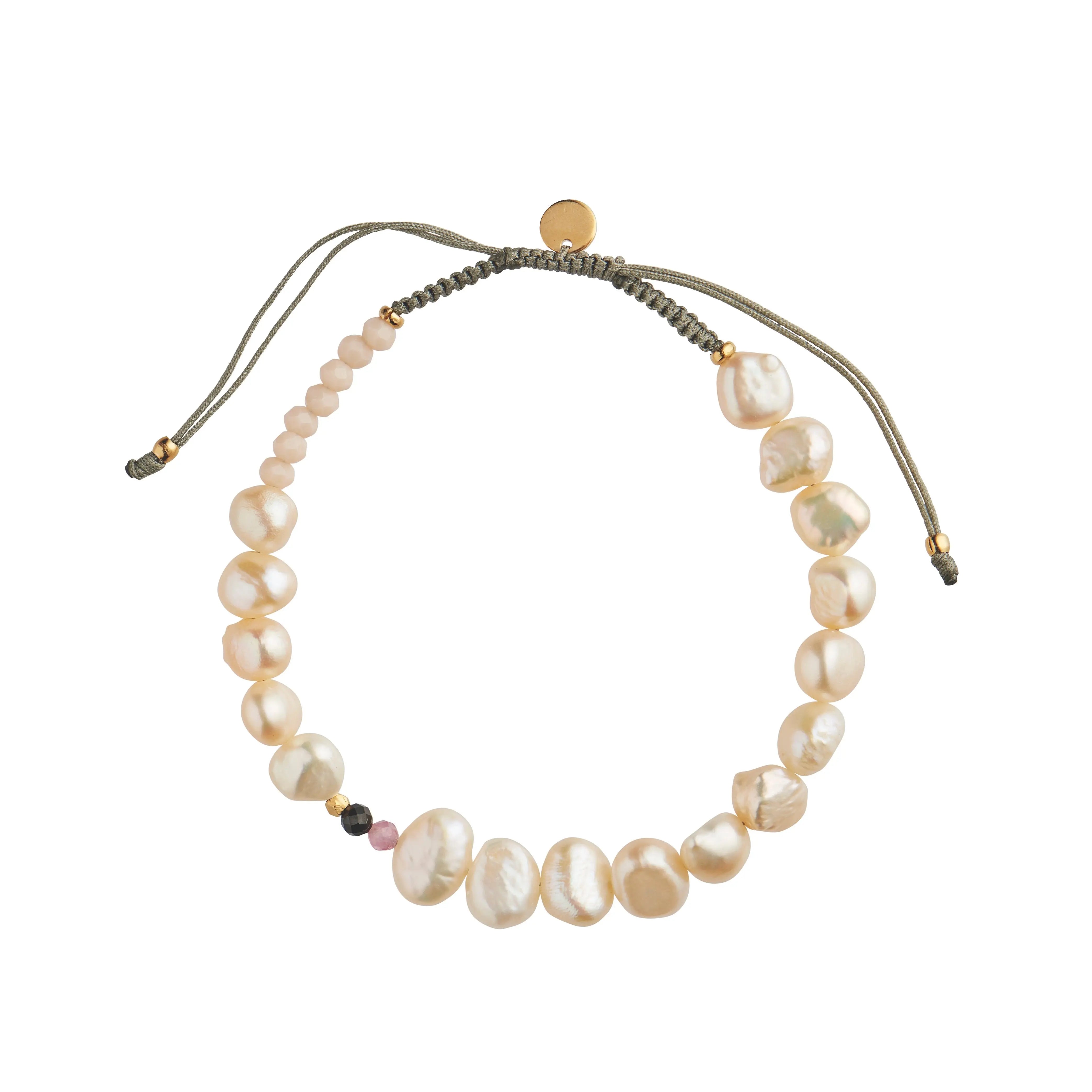 Perlie soft pink armbånd - Forgyldt fra Stine A Jewelry