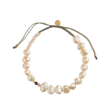 Perlie soft pink armbånd - Forgyldt fra Stine A Jewelry