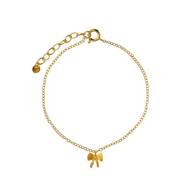 Petit Bow With Stone Armbånd - Forgyldt fra Stine A Jewelry