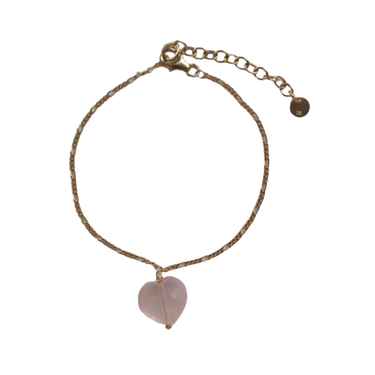 Amour Rose Quartz Armbånd - Forgyldt
