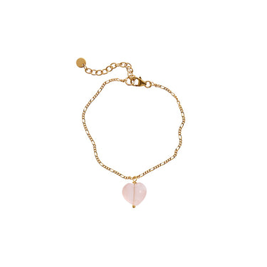 Amour Rose Quartz Armbånd - Forgyldt