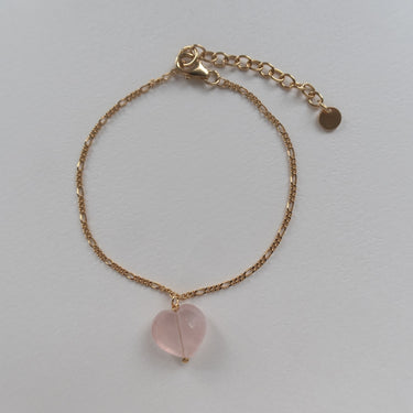 Amour Rose Quartz Armbånd - Forgyldt