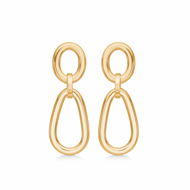 Golden Orbit Øreringe - 8 kt