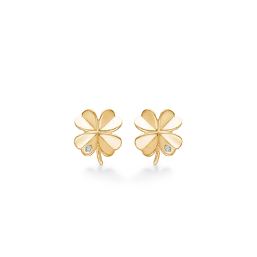 Clover ørestik - 8 kt. Guld fra Mads Z White Label Guld