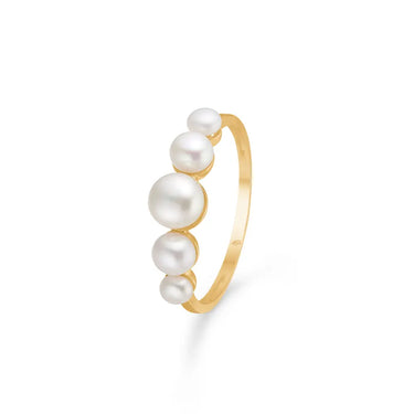 Daizy Ring m. Kulturperler - 8 kt. Guld fra Mads Z White Label Guld