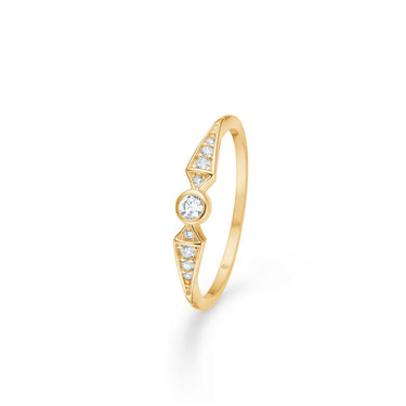 8 kt. ring &quot;Fina&quot; m. zirk. fra Mads Z White Label Guld