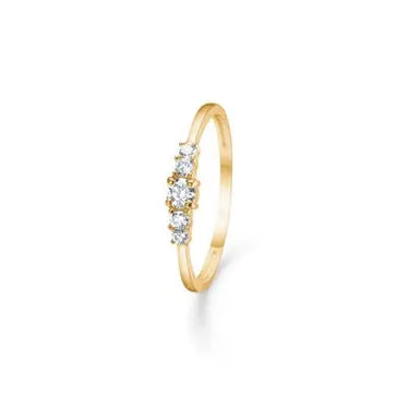 Orbit Cz ring m. zirkonia - 8 kt. fra Mads Z White Label Guld