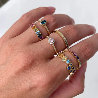 Everest Colour ring - 8 kt. Guld fra Mads Z White Label Guld