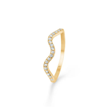 8 kt. ring &quot;Leona&quot; m. zirk. fra Mads Z White Label Guld