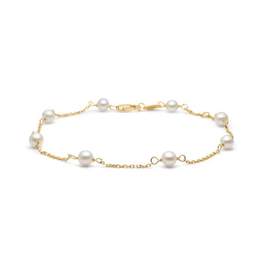 Moonlight armbånd m. kulturperle - 8 kt. fra Mads Z White Label Guld