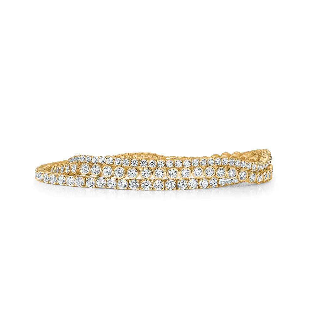 Tennis Armbånd - 8 kt. fra Mads Z White Label Guld