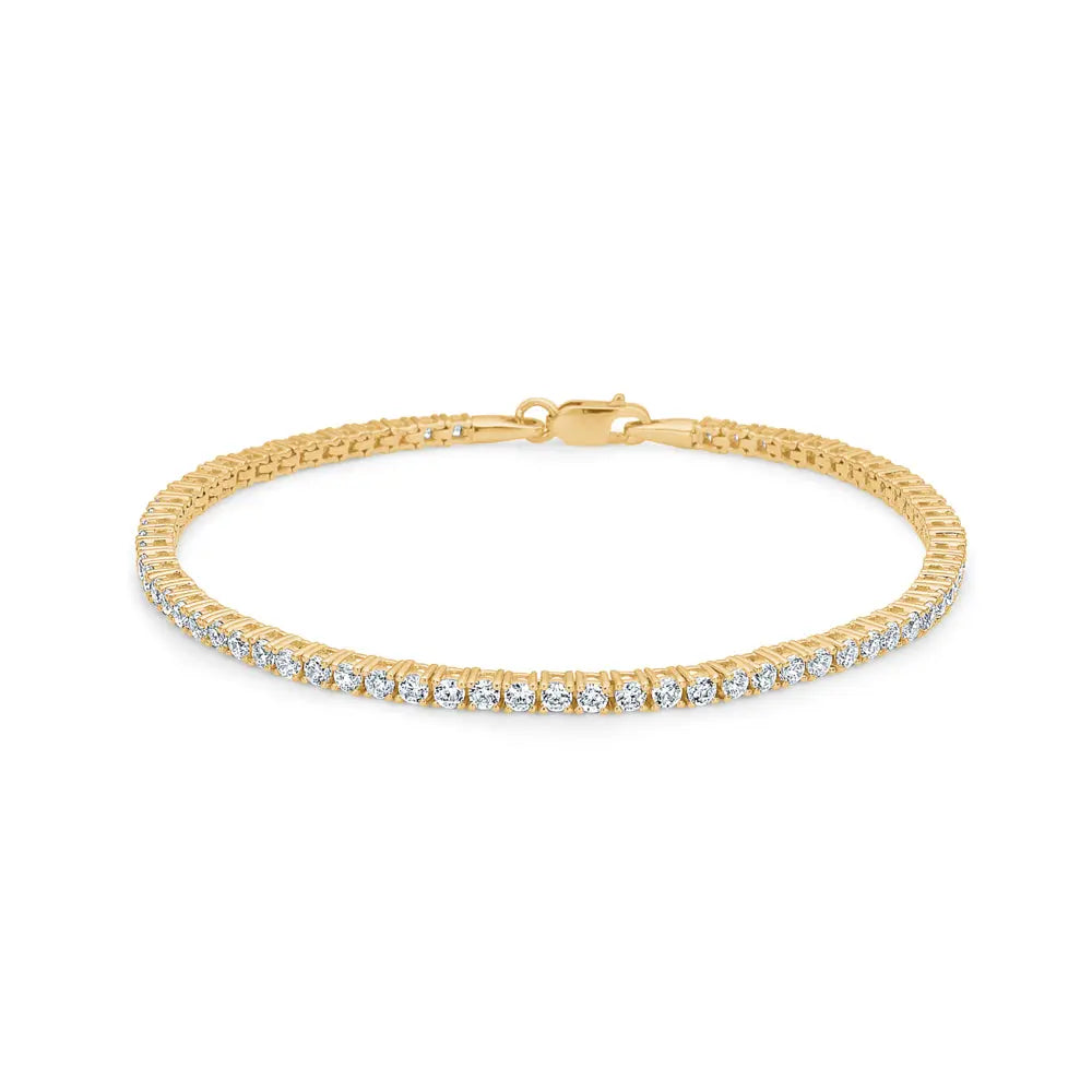 Tennis Armbånd - 8 kt. fra Mads Z White Label Guld