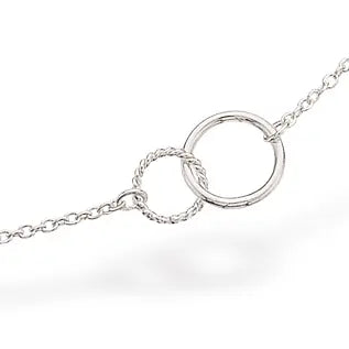 Collier dobbelt cirkel sølv fra Scrouples Jewellery