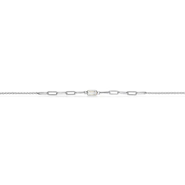 Ankelkæde Links Baguette Cubic Zirk. - Rhod. Sølv fra Scrouples Jewellery