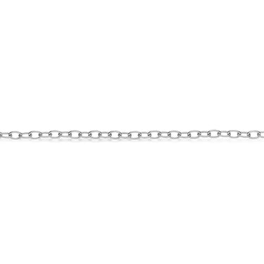 Ankelkæde Oval - Rhod. Sølv fra Scrouples Jewellery