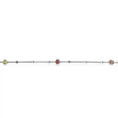 Collier m. multifarvet zirkoner - Sølv fra Scrouples Jewellery