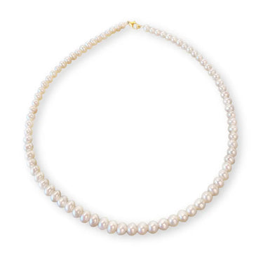 Collier med ferskvandsperler 5-5,5mm - Forgyldt fra Scrouples Jewellery