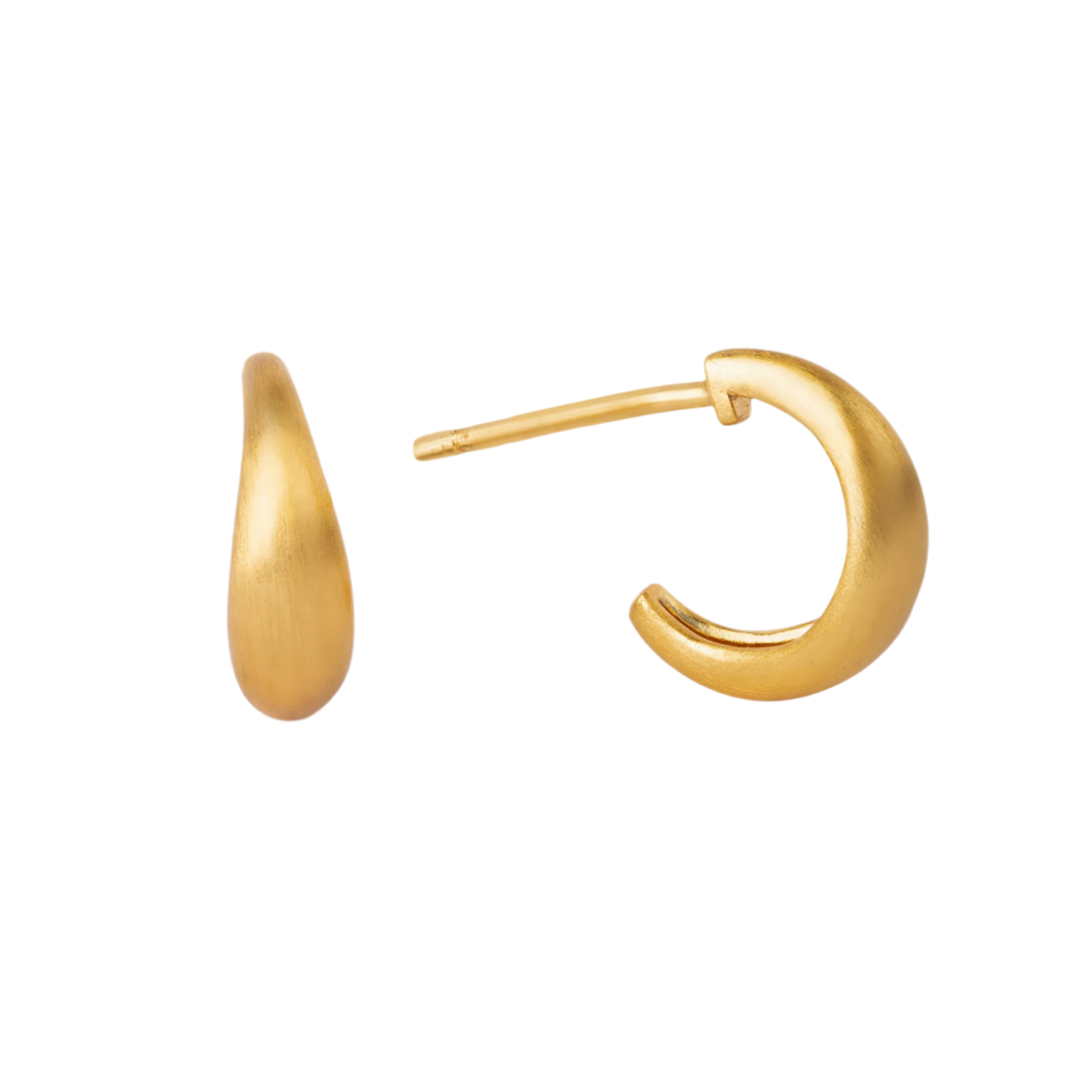 Ocean Flow Hoops Small - Forgyldt
