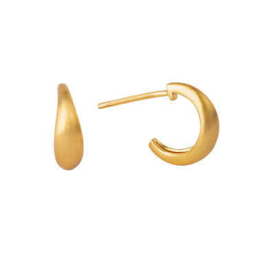 Ocean Flow Hoops Small - Forgyldt