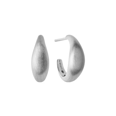 Ocean Flow Hoops Small - Sølv fra Bybiehl