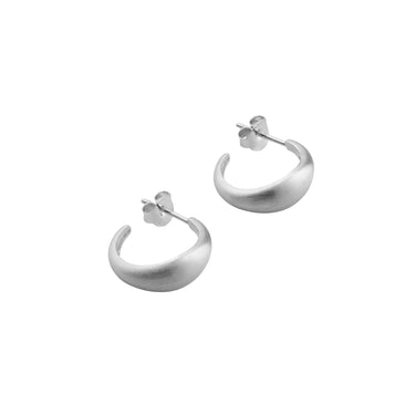 Ocean Flow Hoops Small - Sølv fra Bybiehl