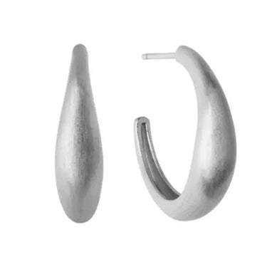 Ocean Flow Hoop Medium - Sølv fra Bybiehl