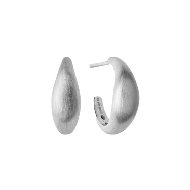 Ocean Flow Hoops Large - Sølv fra Bybiehl