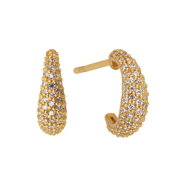 Ocean Flow Hoop Sparkle Small - Forgyldt fra Bybiehl