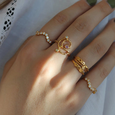 Midnight Sparkle Ring - Forgyldt fra Stine A Jewelry