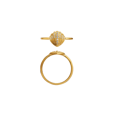 Vintage Shell Ring - Forgyldt fra Stine A Jewelry