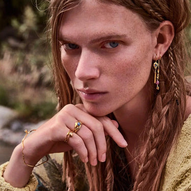 Cille ring - Forgyldt fra Maanesten