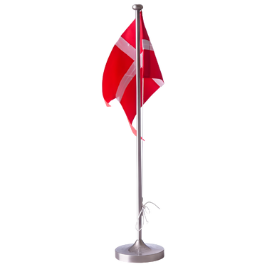 Flagstang med krydsfod 27 cm - Fortinnet fra Noa Kids