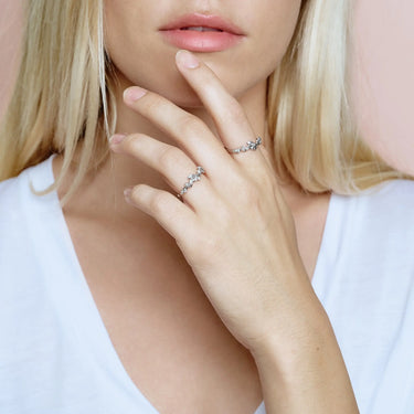Jungle Ivy Sparkle ring - Sølv fra Bybiehl