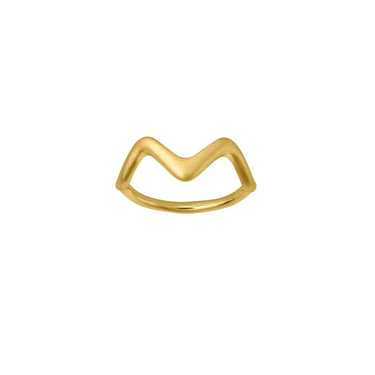Wave Small ring - Forgyldt fra Bybiehl