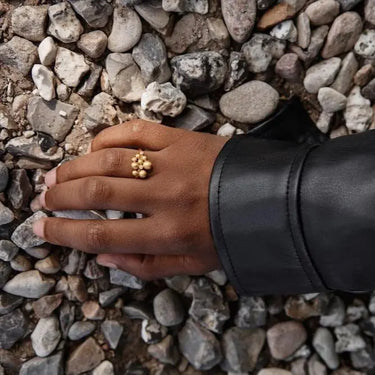 Pebbles ring - Forgyldt fra Bybiehl