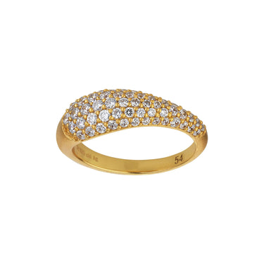 Ocean Flow Ring Sparkle - Forgyldt fra Bybiehl